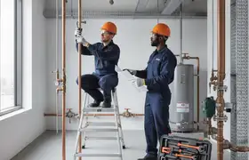 West Palm Beach plumber repairing a home pipe for leak prevention and plumbing service