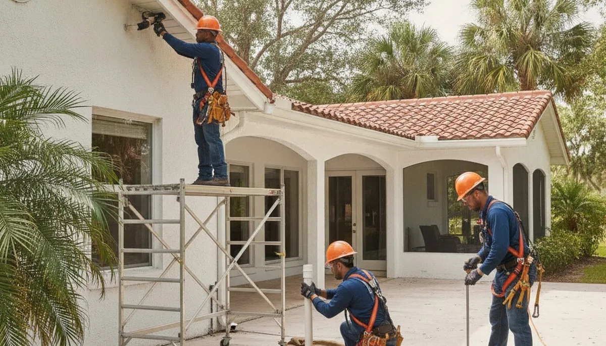 Plumber repairing pipe in West Palm Beach, FL for reliable plumbing repair service